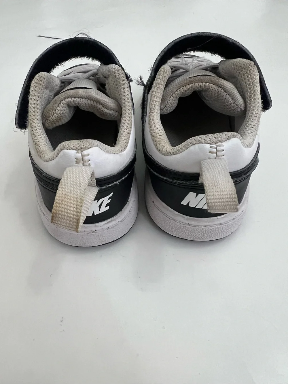 Nike Court Borough PLAY CONDITION Toddler Black & White Low-Top Sneaker Size 6C